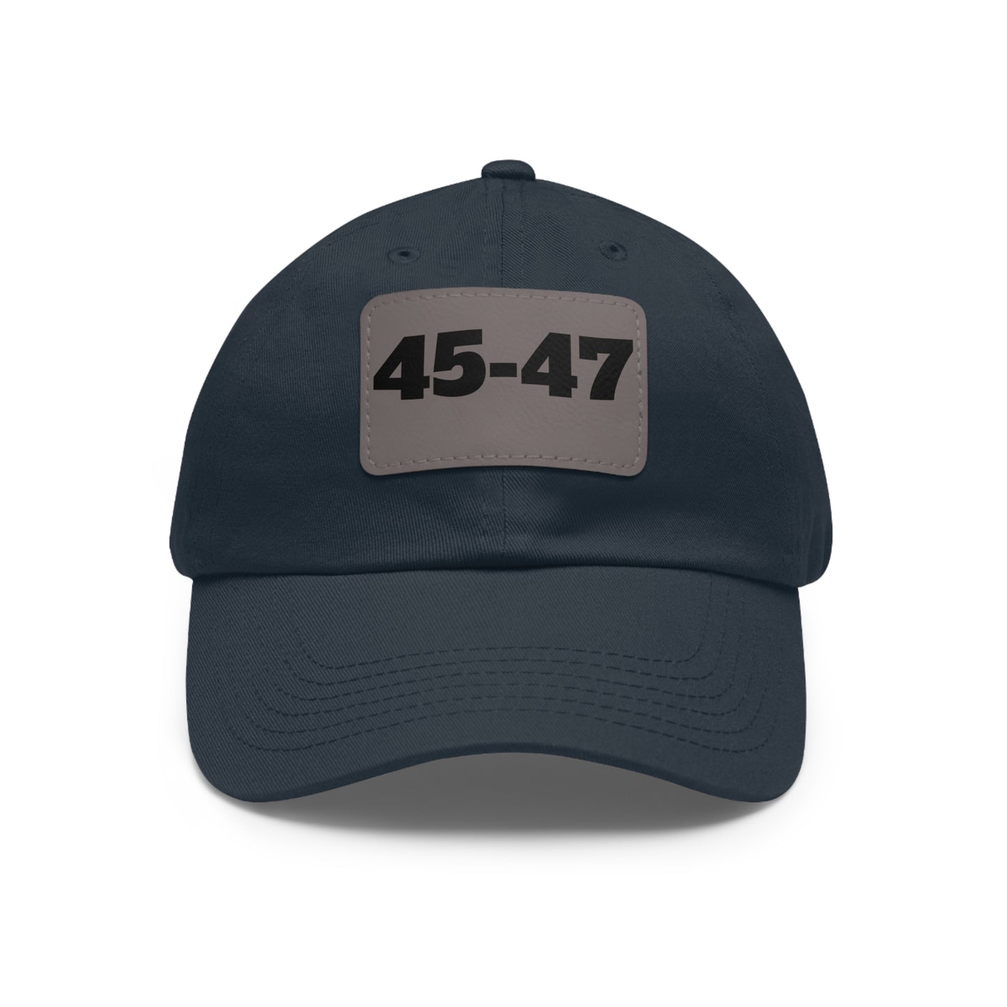 Dad Hat with Leather Patch (Rectangle) - 45-47