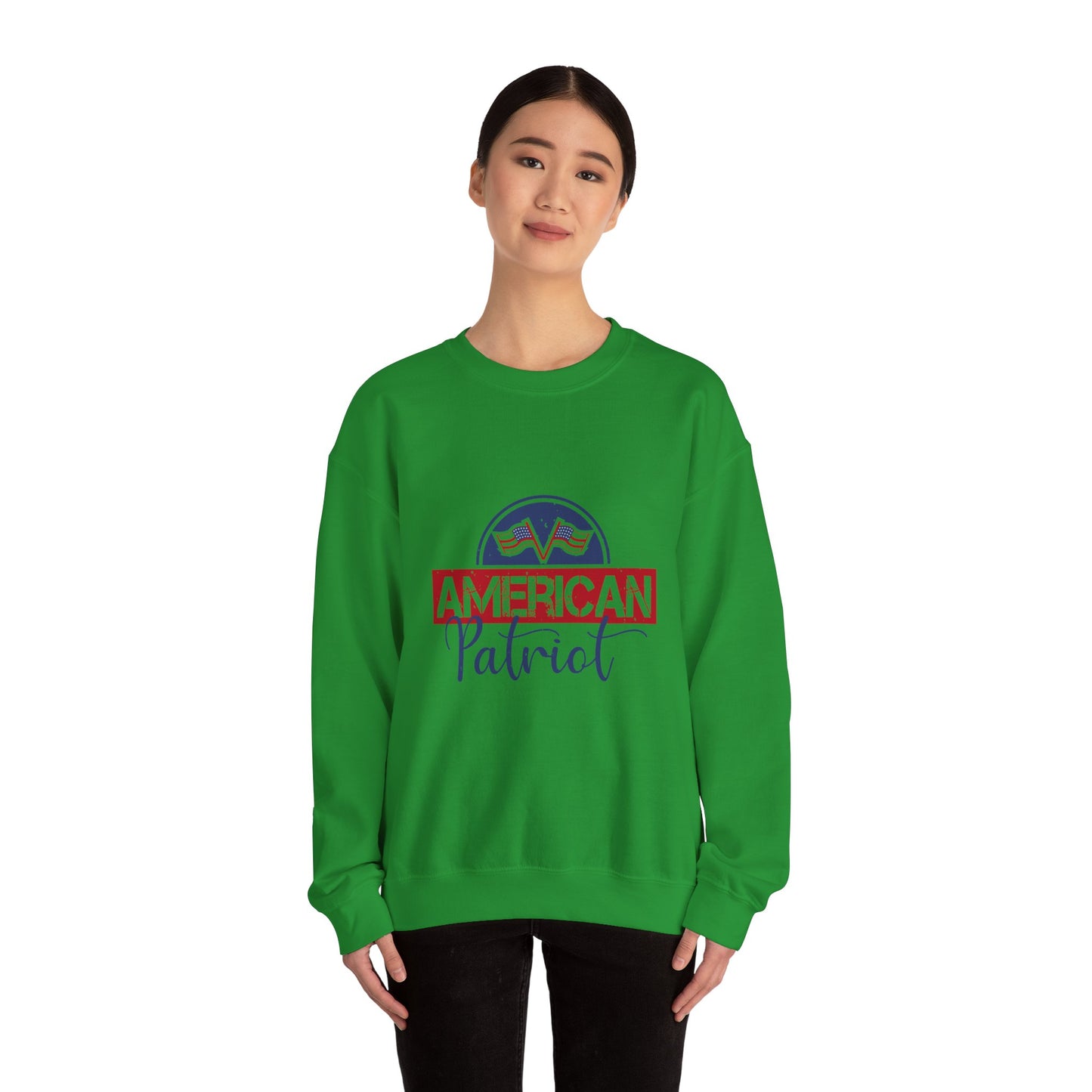 American Patriot Crewneck Sweatshirt - Unisex Heavy Blend™ - My House