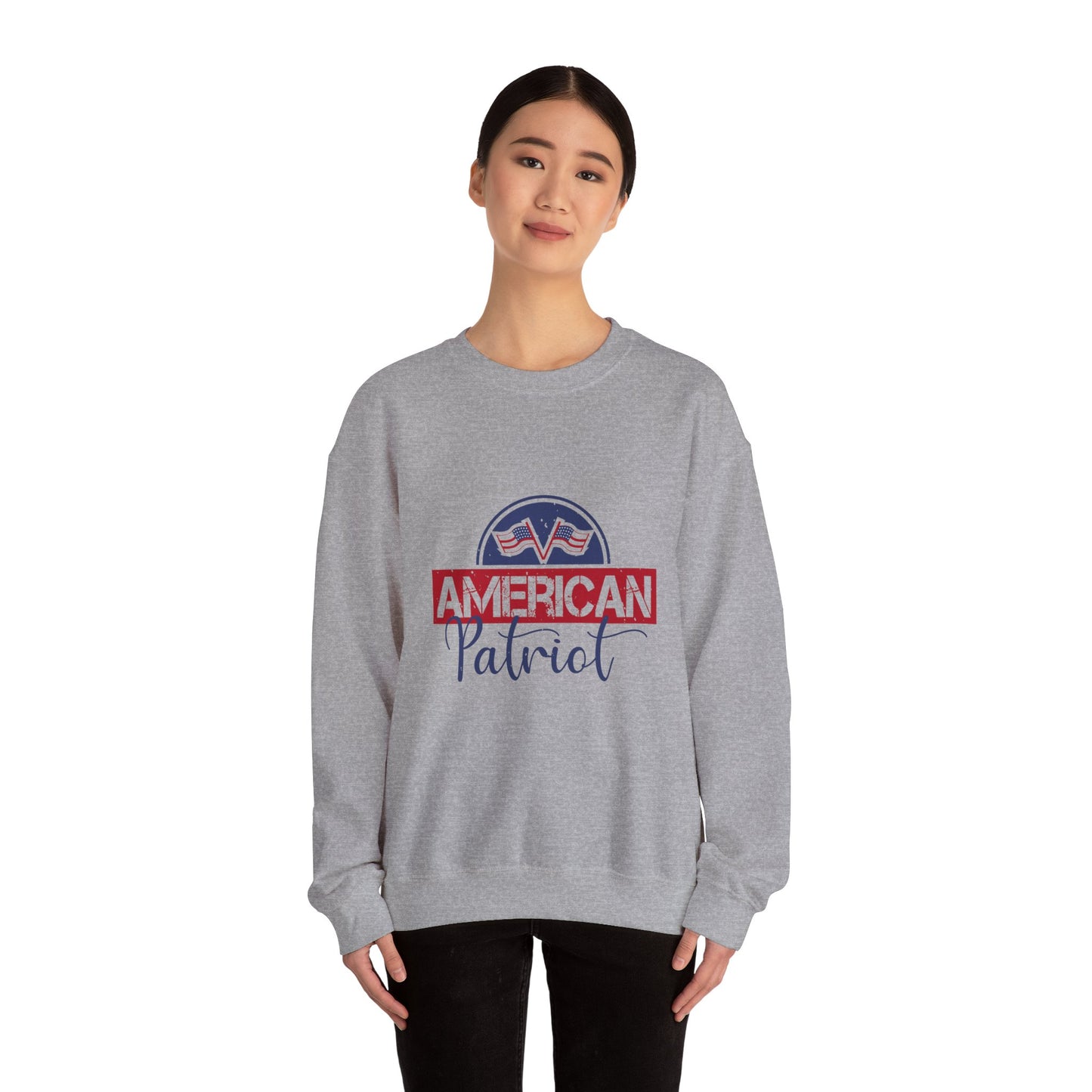 American Patriot Crewneck Sweatshirt - Unisex Heavy Blend™ - My House
