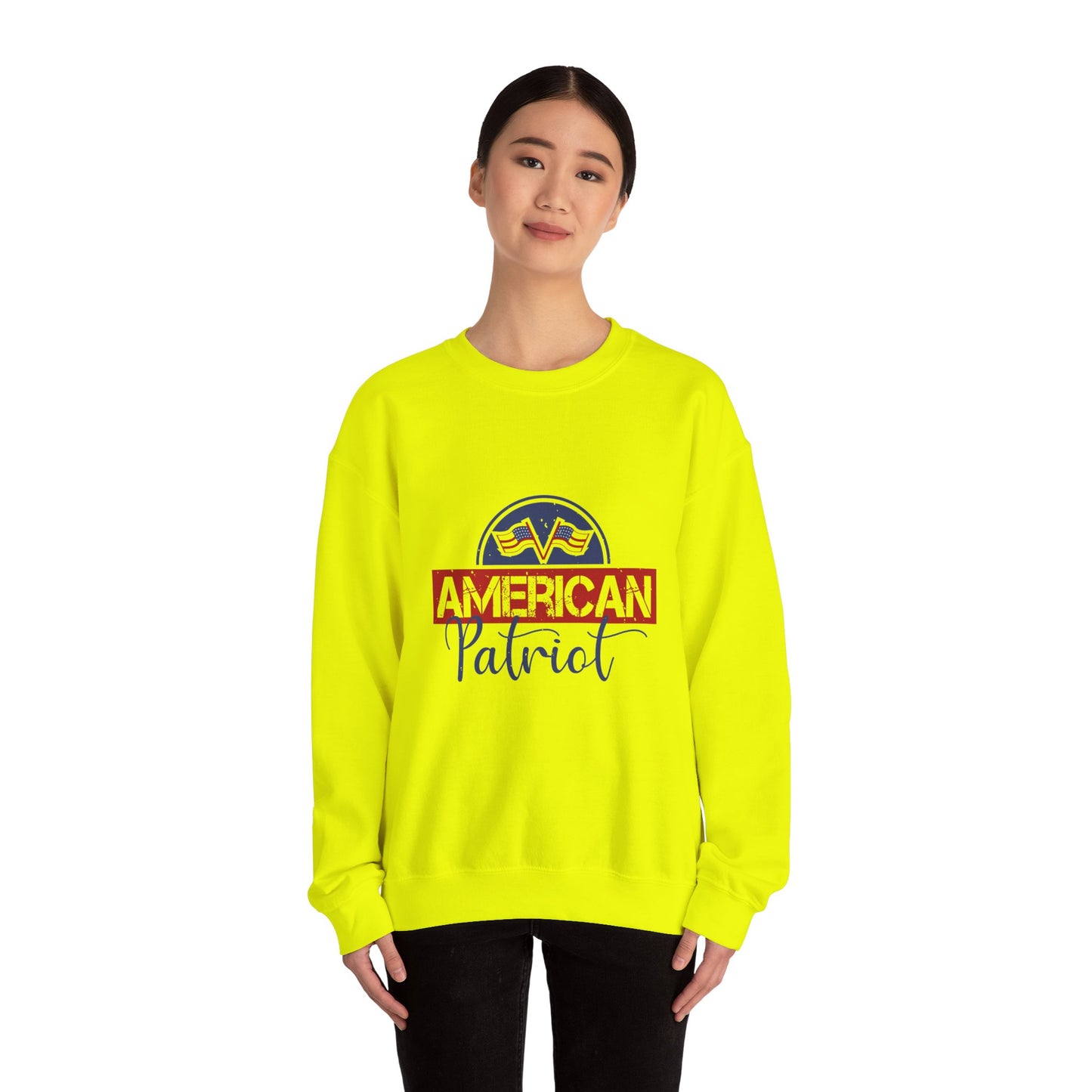 American Patriot Crewneck Sweatshirt - Unisex Heavy Blend™ - My House