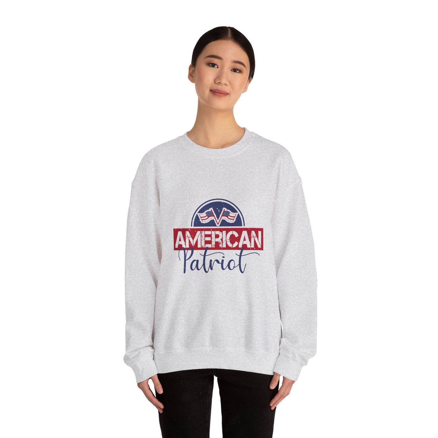 American Patriot Crewneck Sweatshirt - Unisex Heavy Blend™ - My House