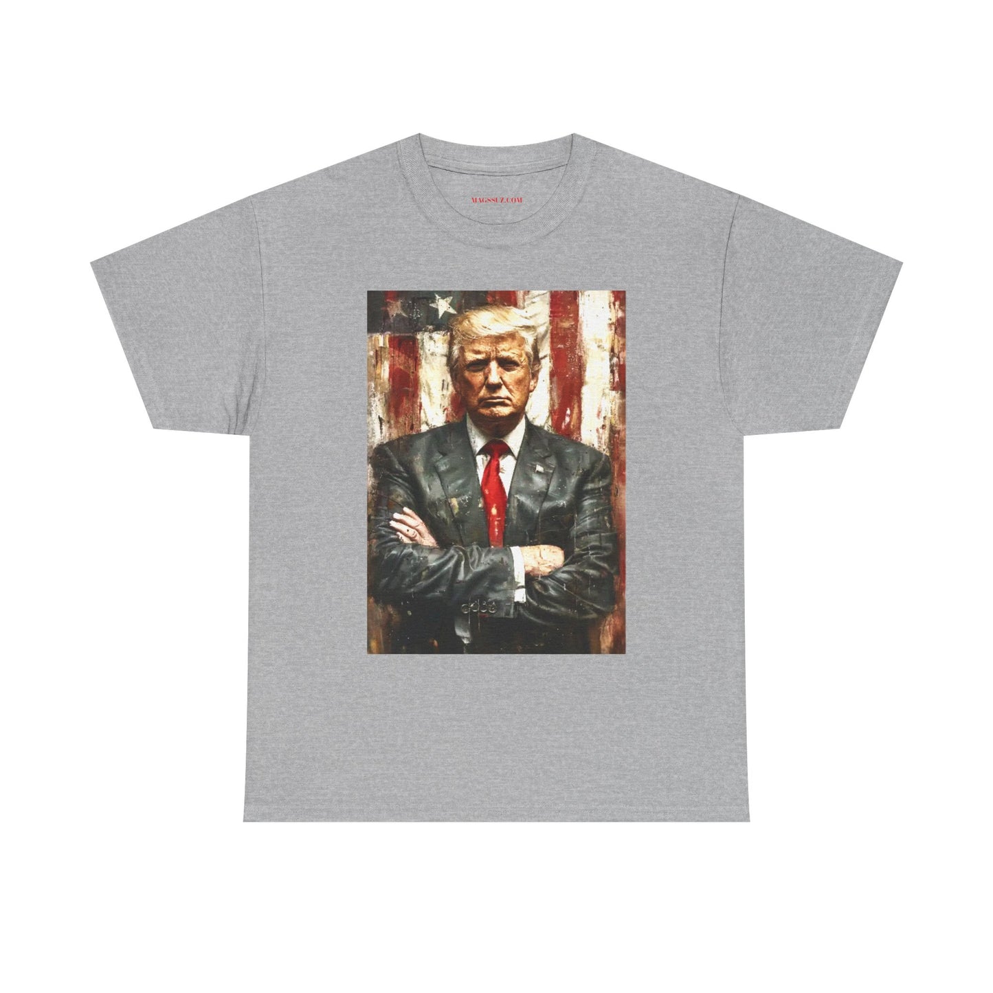 Unisex Heavy Cotton Tee - American Patriot Donald Trump Graphic T-Shirt