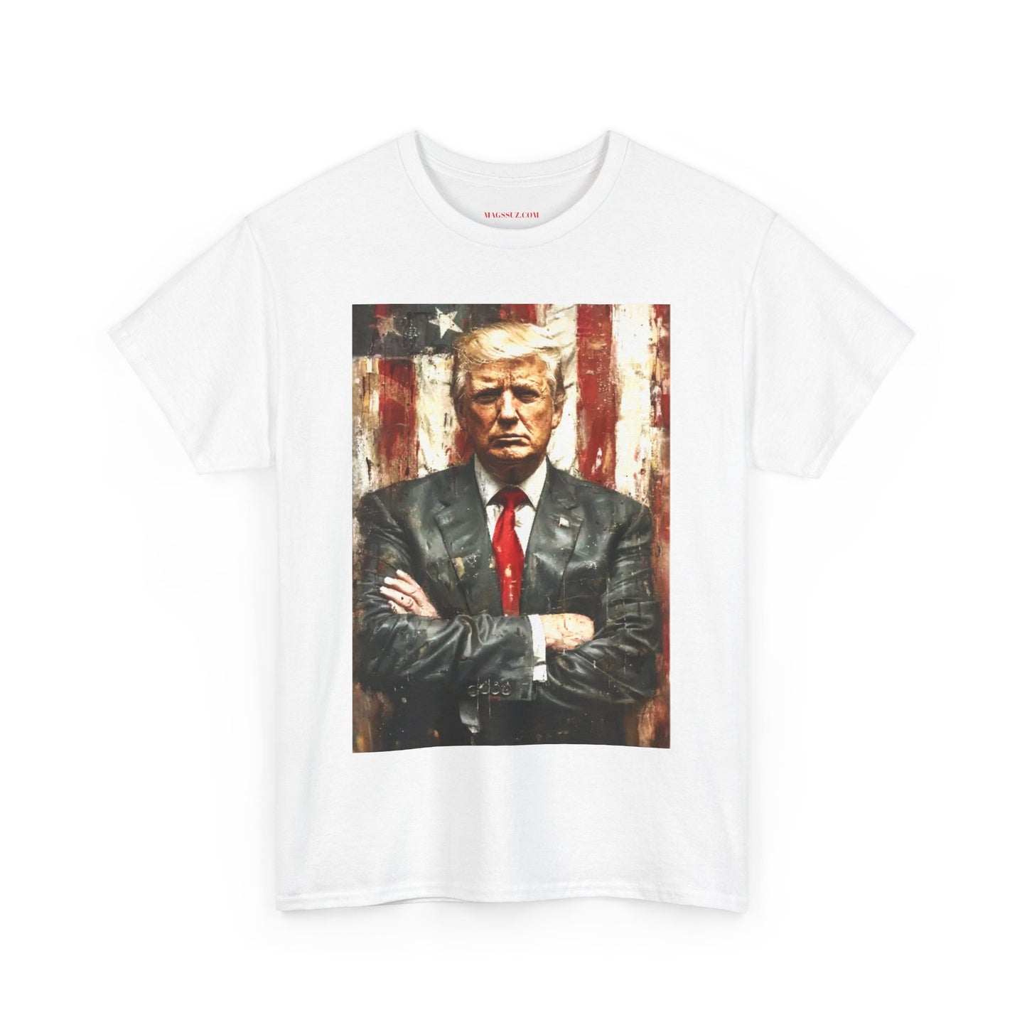 Unisex Heavy Cotton Tee - American Patriot Donald Trump Graphic T-Shirt