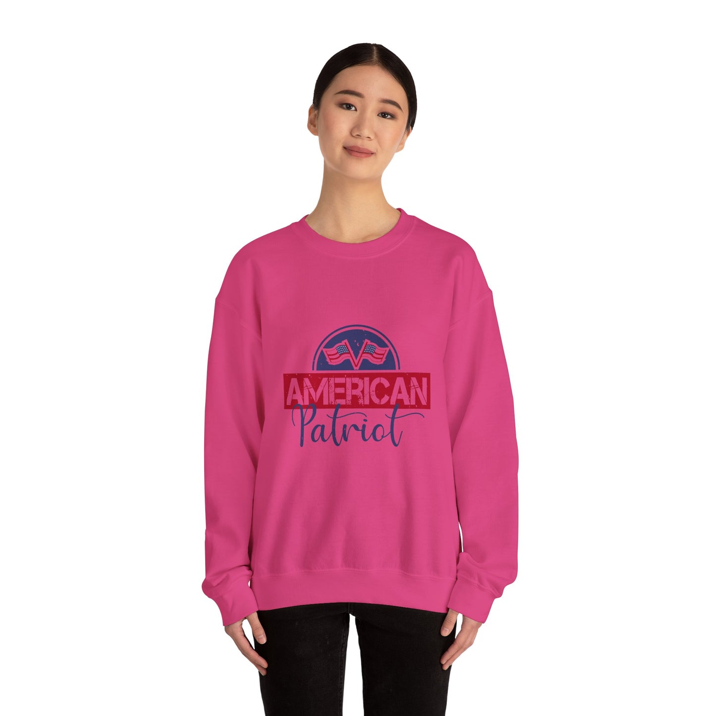 American Patriot Crewneck Sweatshirt - Unisex Heavy Blend™ - My House