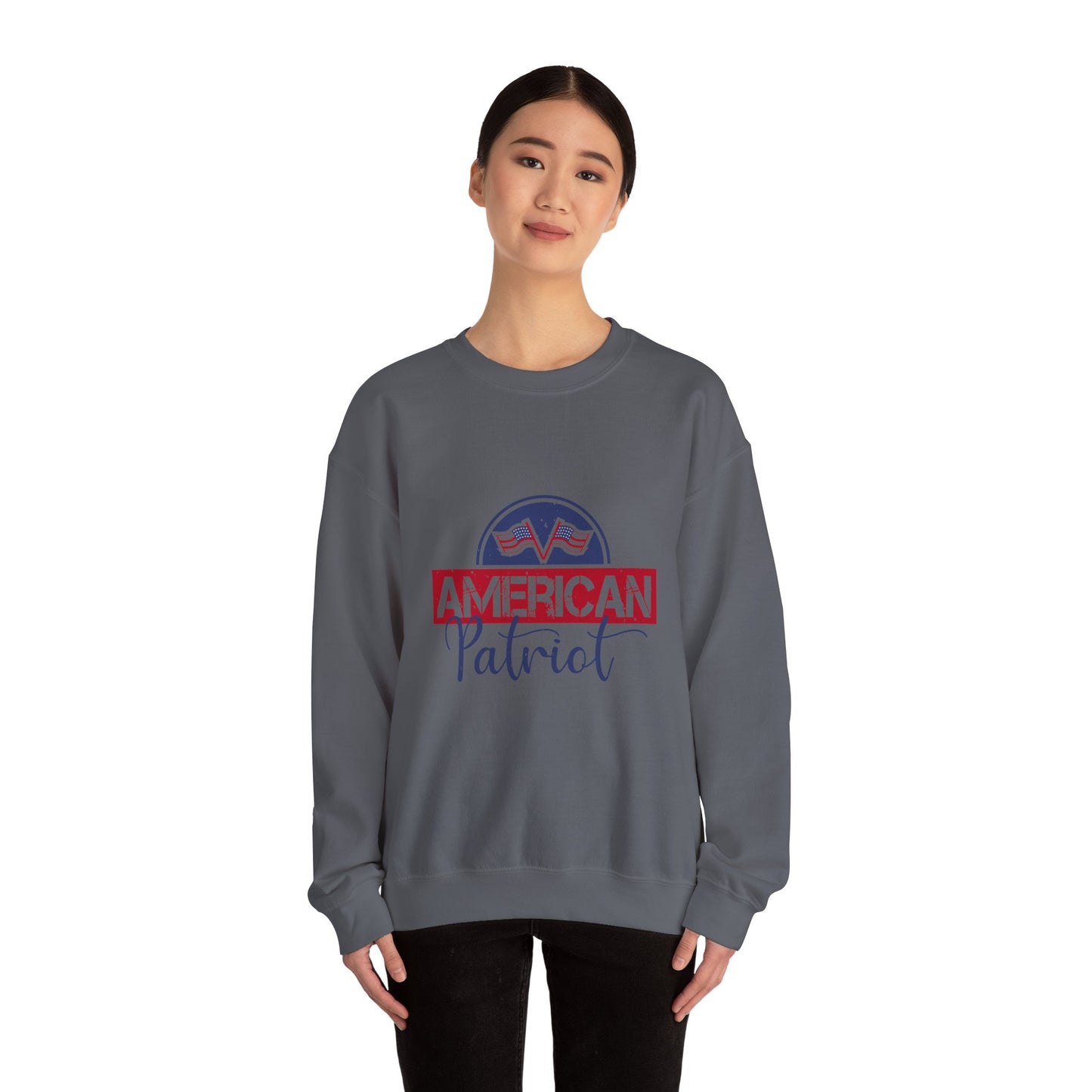 American Patriot Crewneck Sweatshirt - Unisex Heavy Blend™ - My House