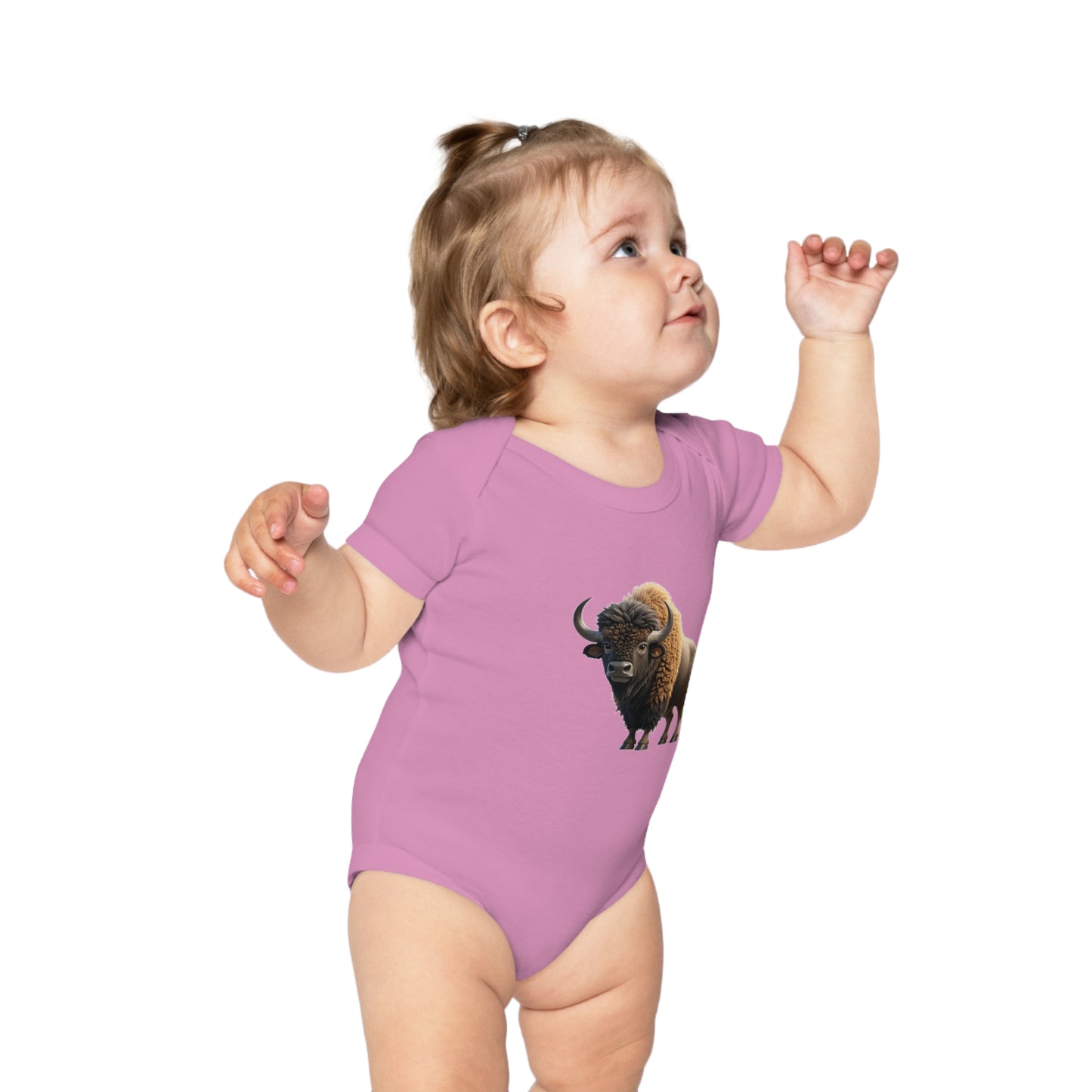 Trendy Baby Bodysuit with Buffalo Graphic - Perfect for New Parents and Baby Showers
