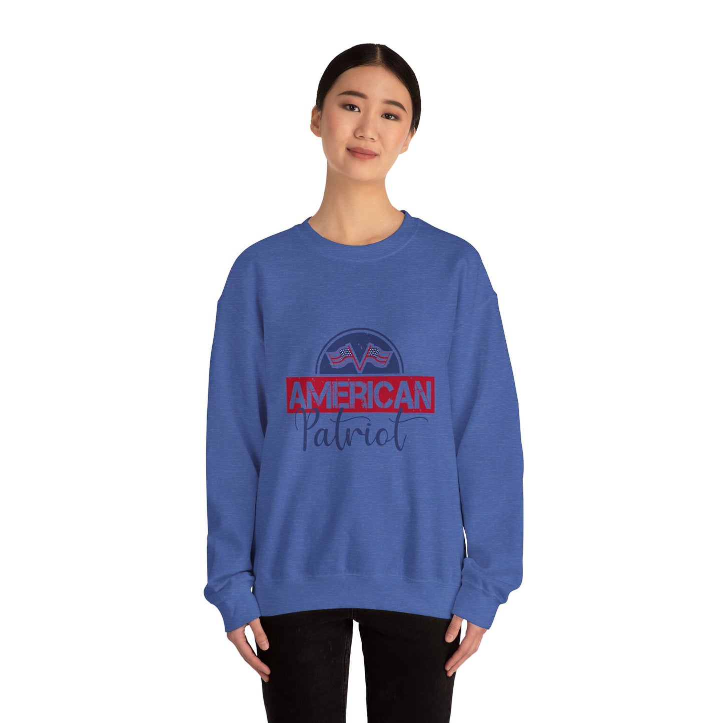American Patriot Crewneck Sweatshirt - Unisex Heavy Blend™ - My House