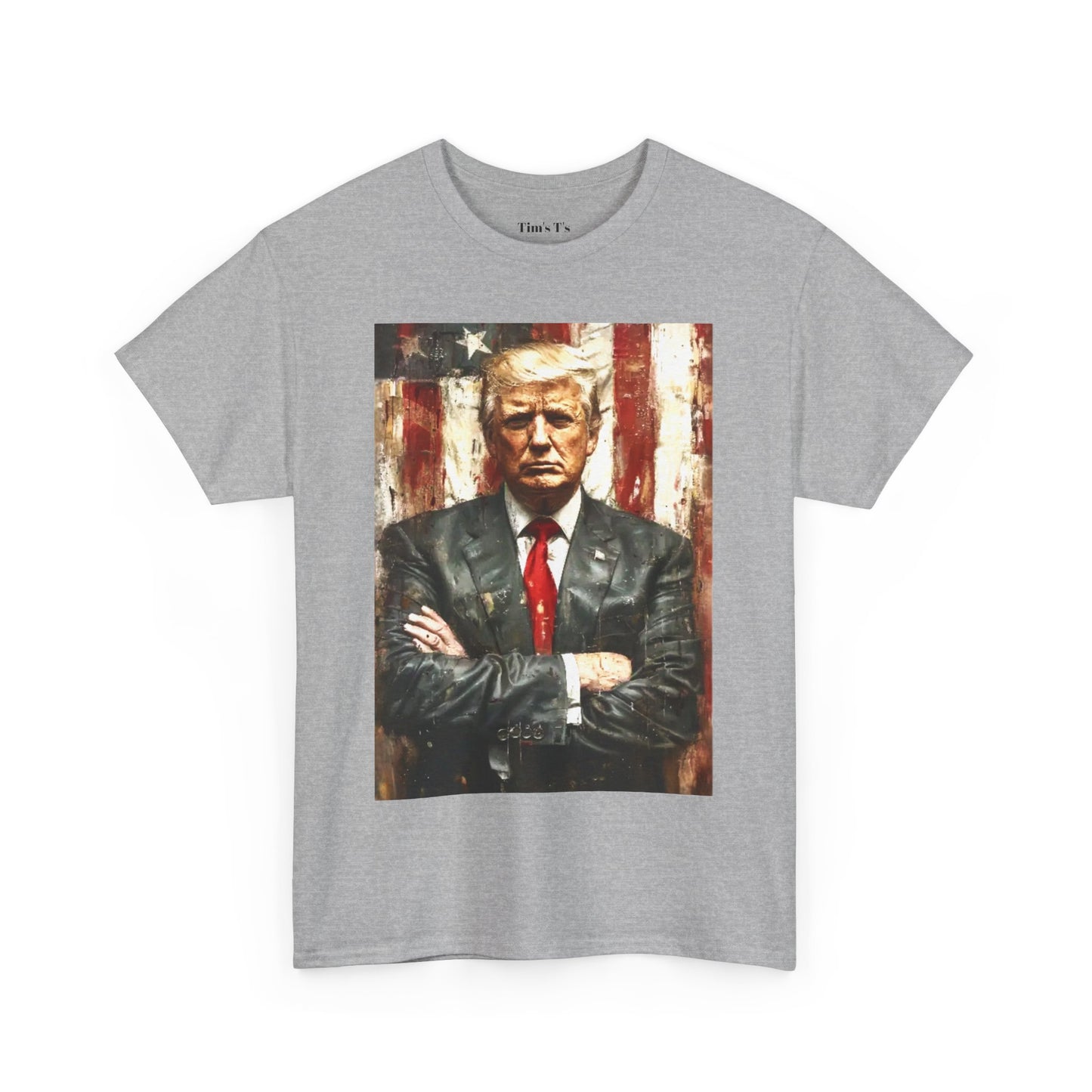 Unisex Heavy Cotton Tee - American Patriot Donald Trump Graphic T-Shirt