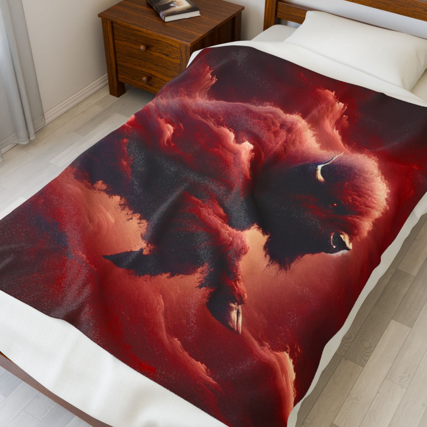 Velveteen Plush Blanket - Wolf's Nightmare