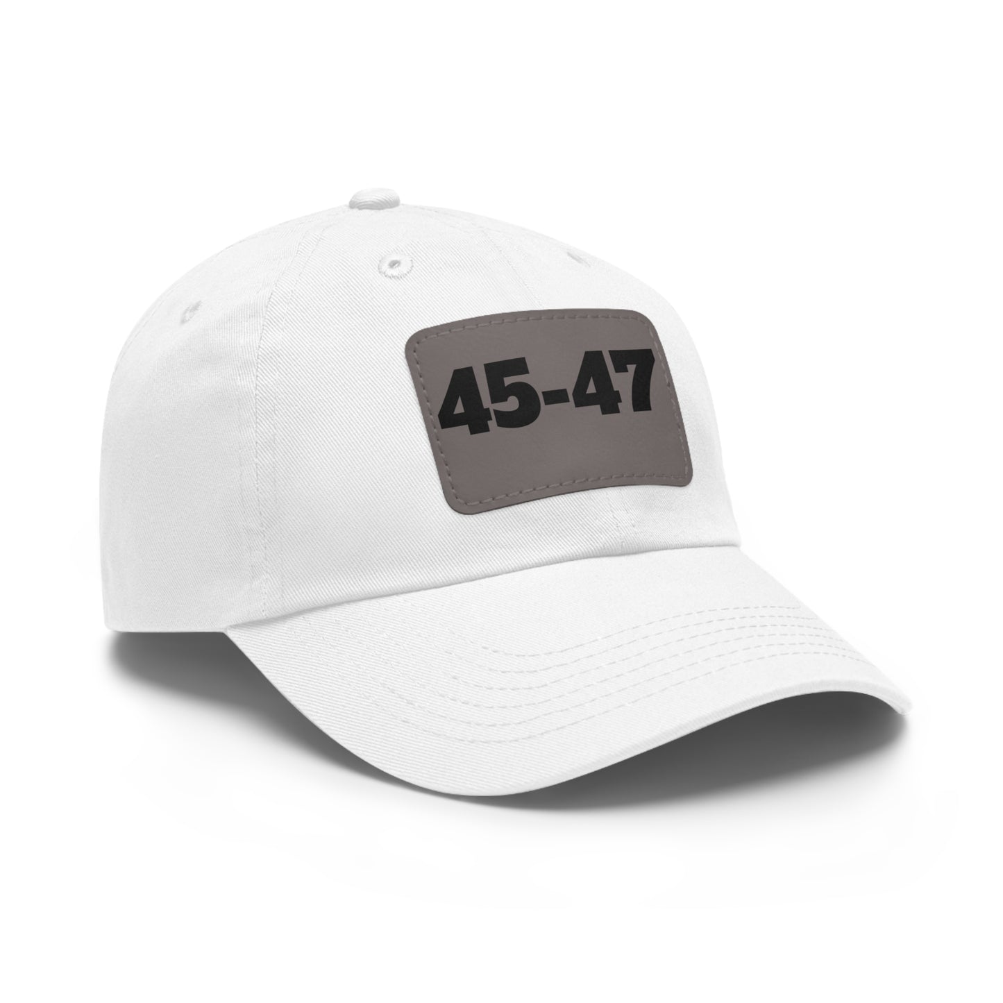 Dad Hat with Leather Patch (Rectangle) - 45-47