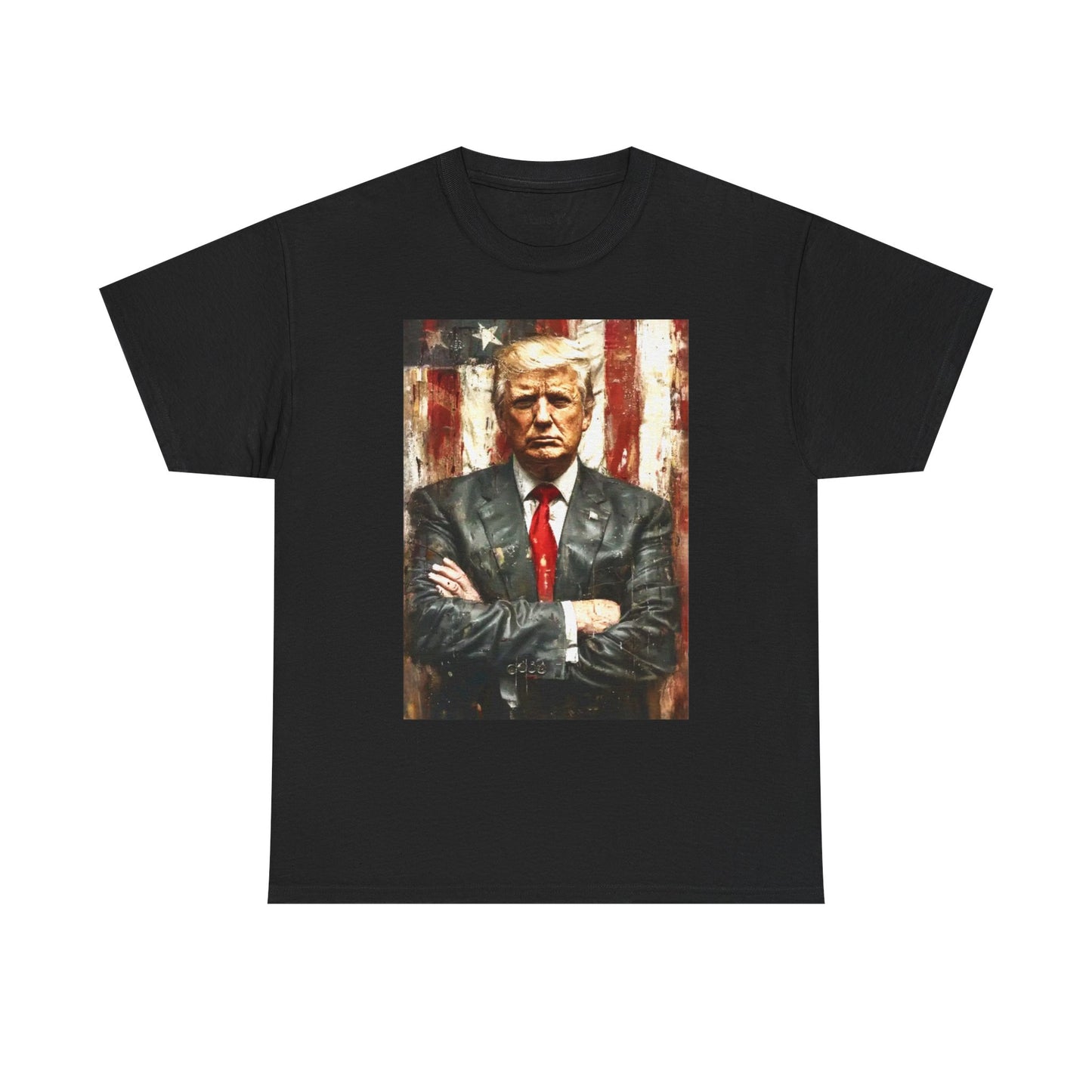 Unisex Heavy Cotton Tee - American Patriot Donald Trump Graphic T-Shirt