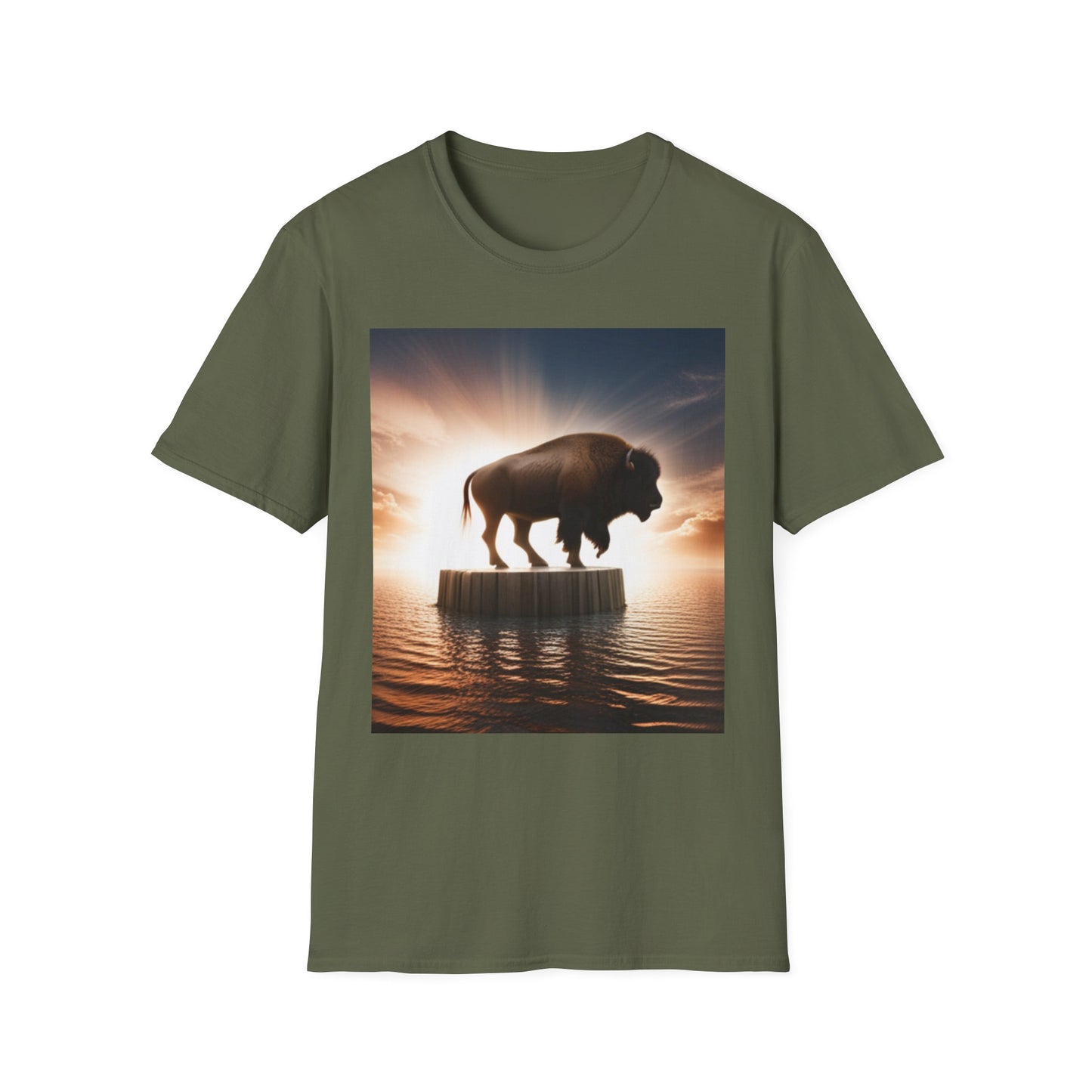 Unisex Softstyle T-Shirt - Wyoming Bison