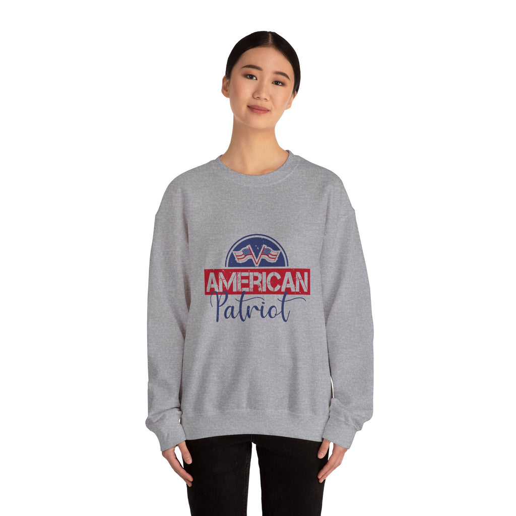 American Patriot Crewneck Sweatshirt - Unisex Heavy Blend™ - My House