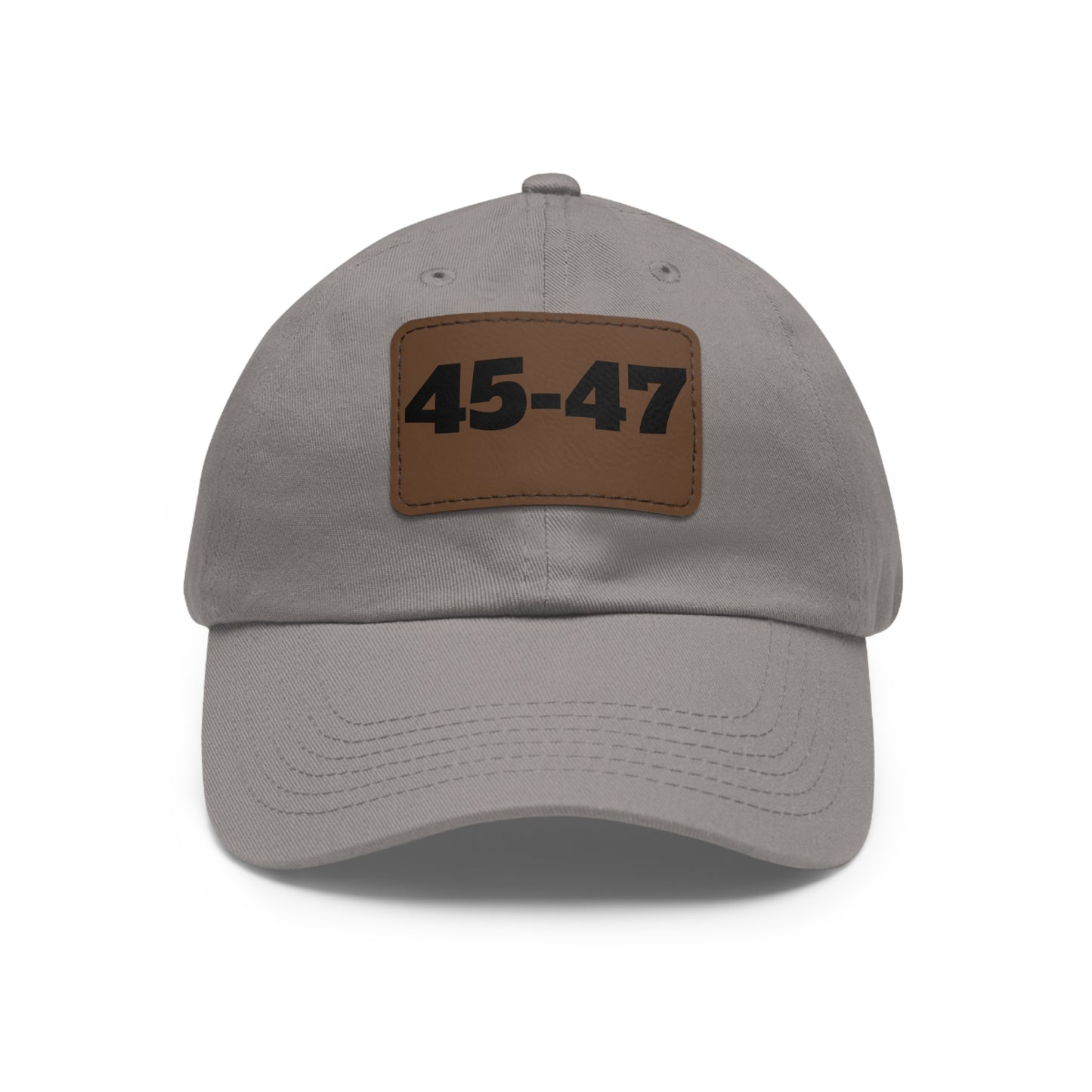 Dad Hat with Leather Patch (Rectangle) - 45-47