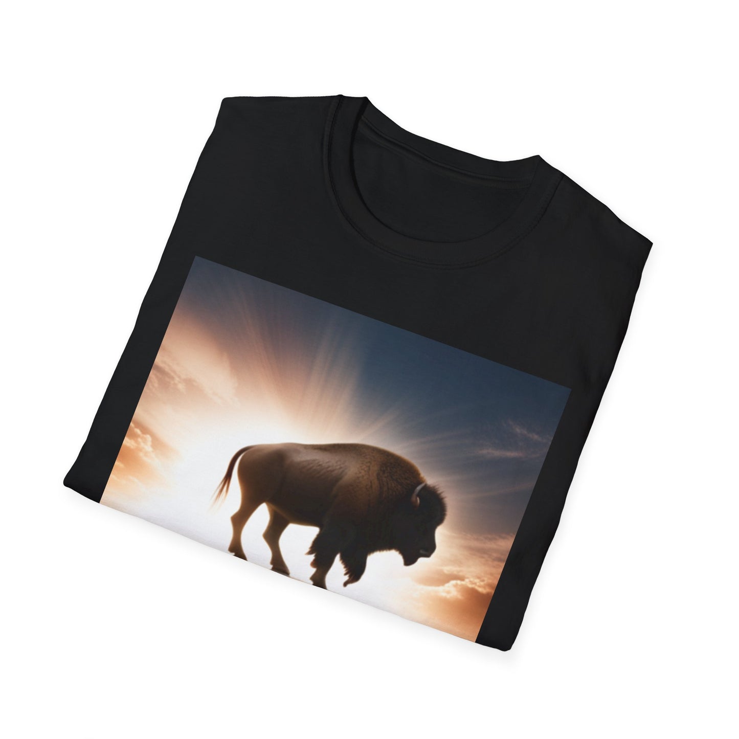 Unisex Softstyle T-Shirt - Wyoming Bison