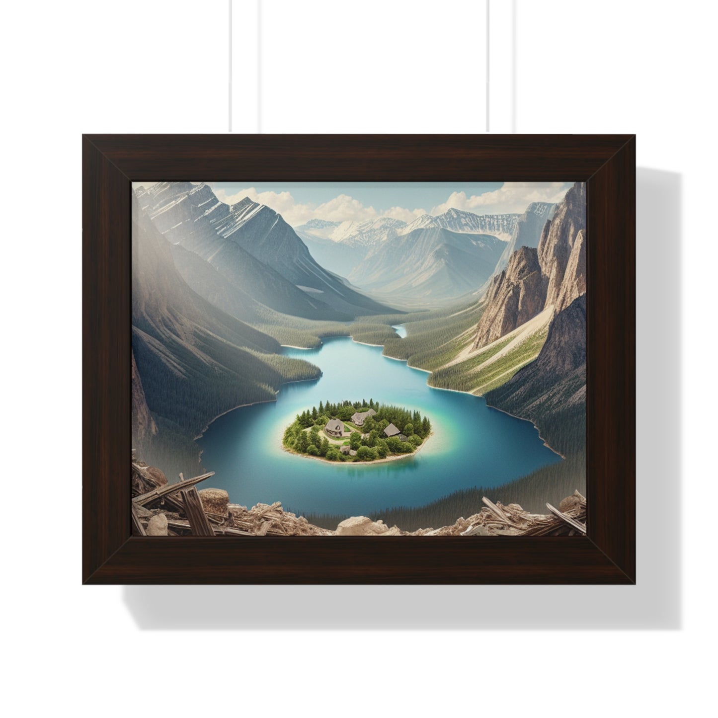 Framed Horizontal Poster - Peaceful valley