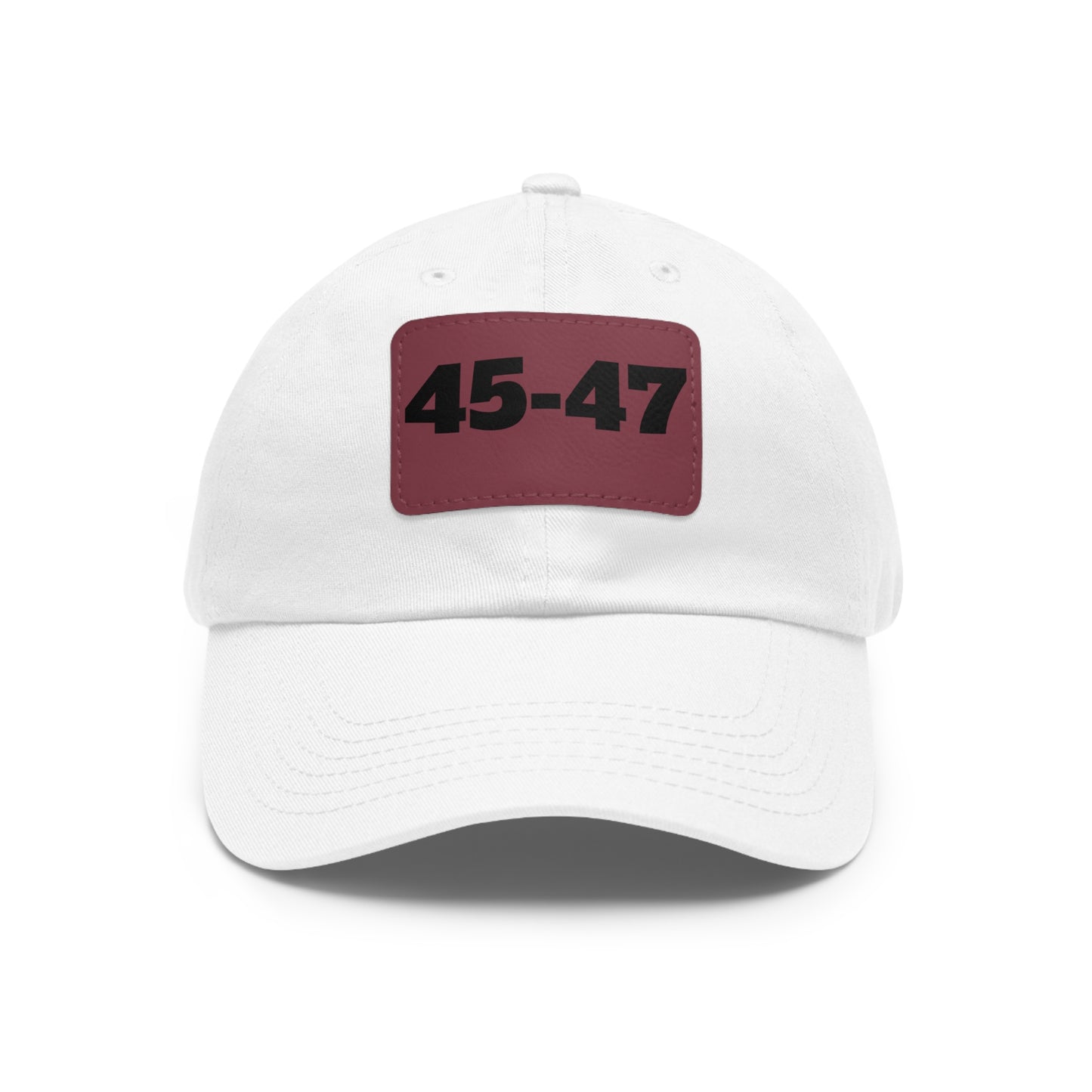 Dad Hat with Leather Patch (Rectangle) - 45-47