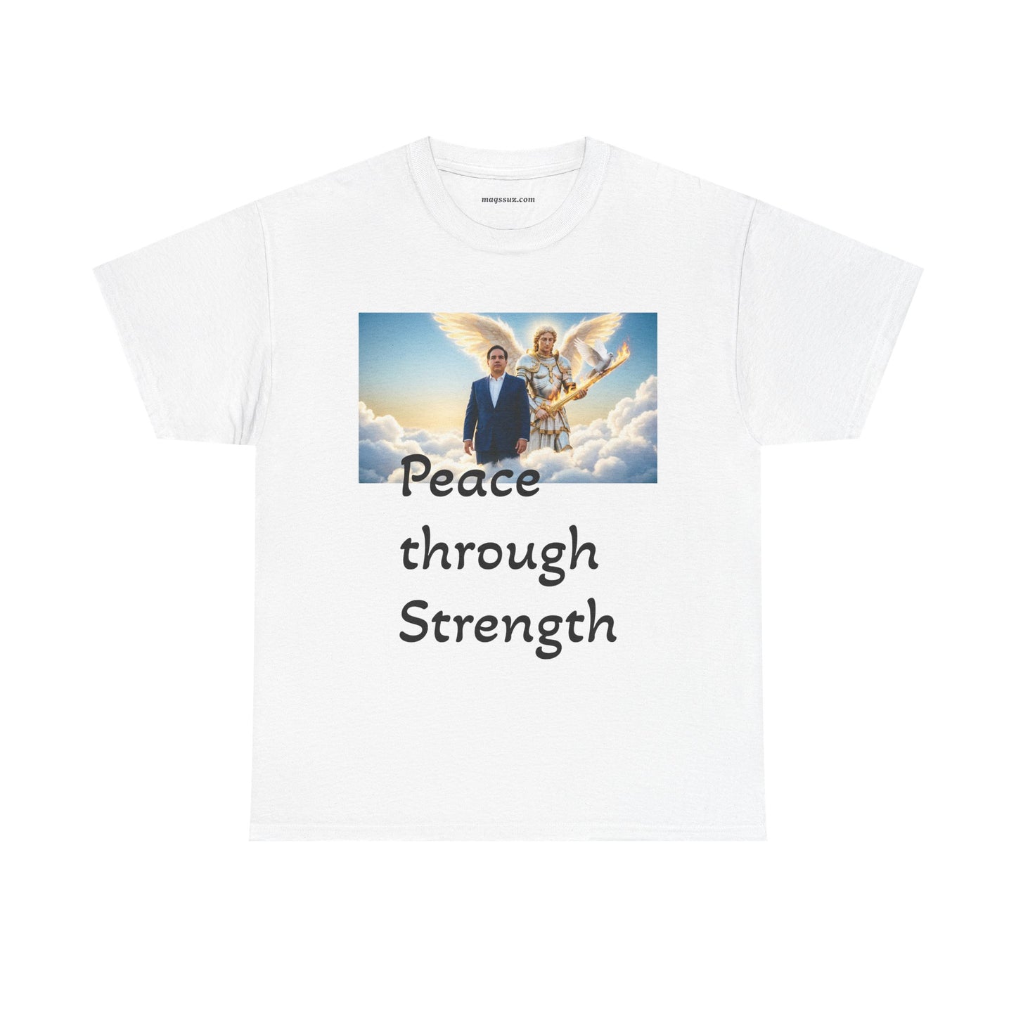 Peace Through Strength T-Shirt – Inspirational Political Graphic Tee