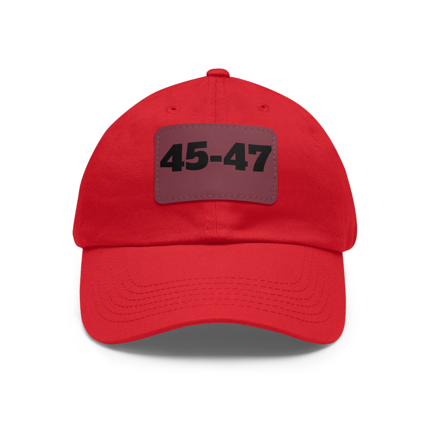 Dad Hat with Leather Patch (Rectangle) - 45-47