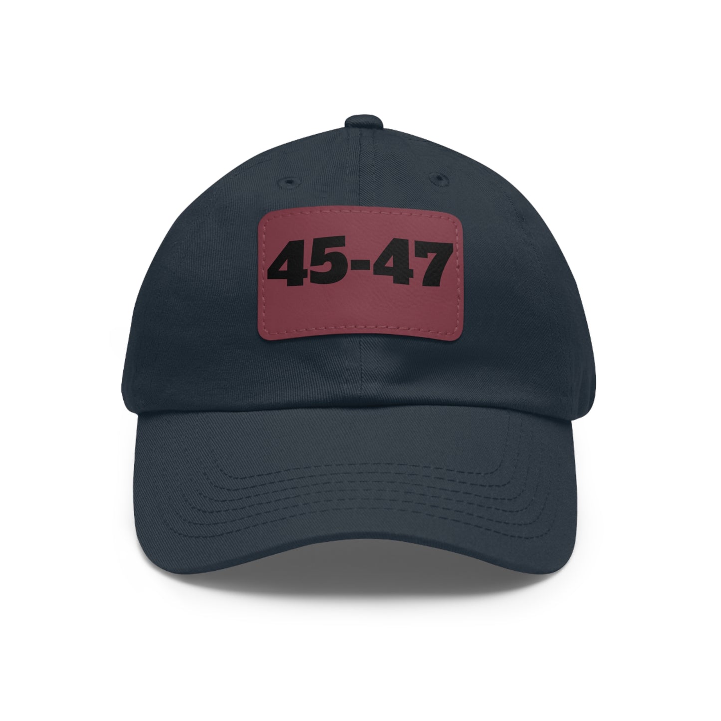 Dad Hat with Leather Patch (Rectangle) - 45-47