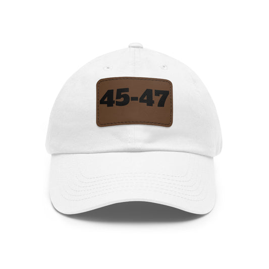 Dad Hat with Leather Patch (Rectangle) - 45-47