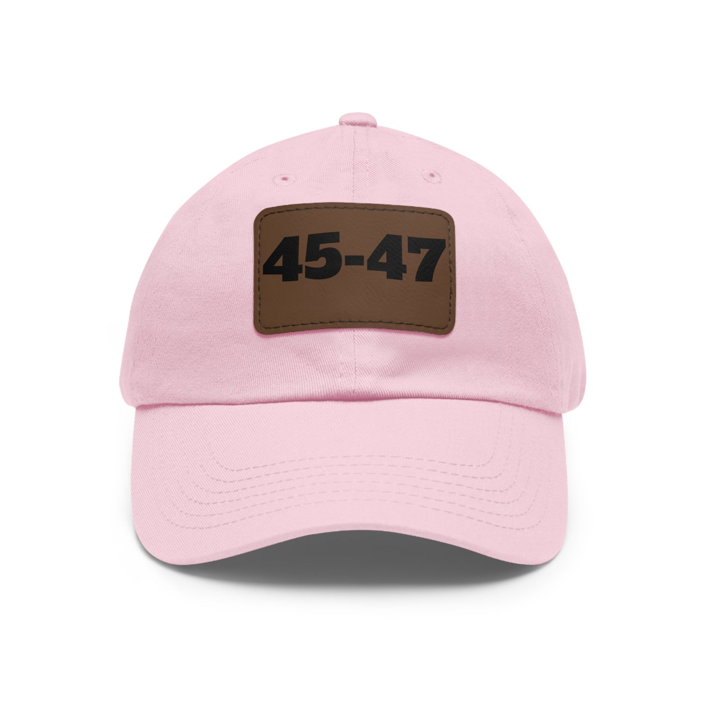 Dad Hat with Leather Patch (Rectangle) - 45-47