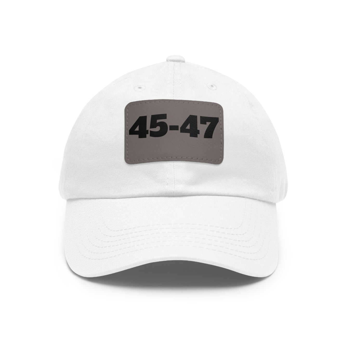 Dad Hat with Leather Patch (Rectangle) - 45-47