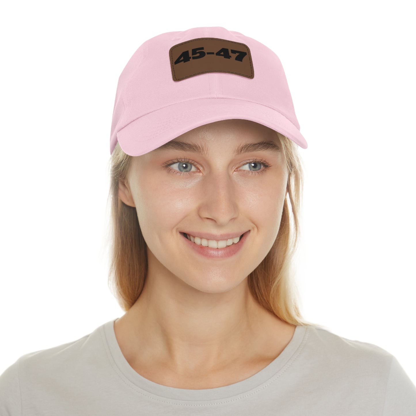 Dad Hat with Leather Patch (Rectangle) - 45-47