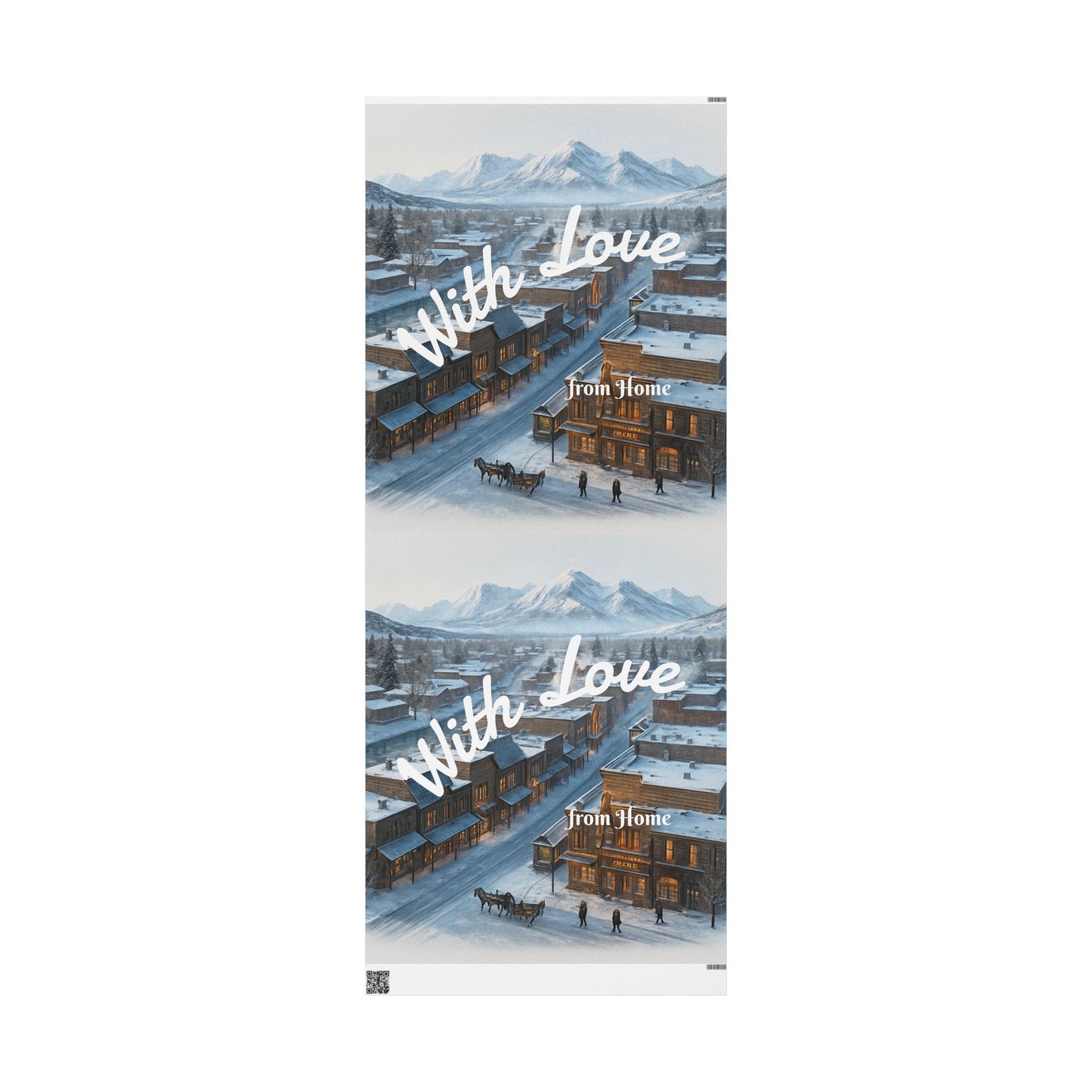 Missing Home Wrapping Paper Roll — From home Scenic Snowy Mountain town Design