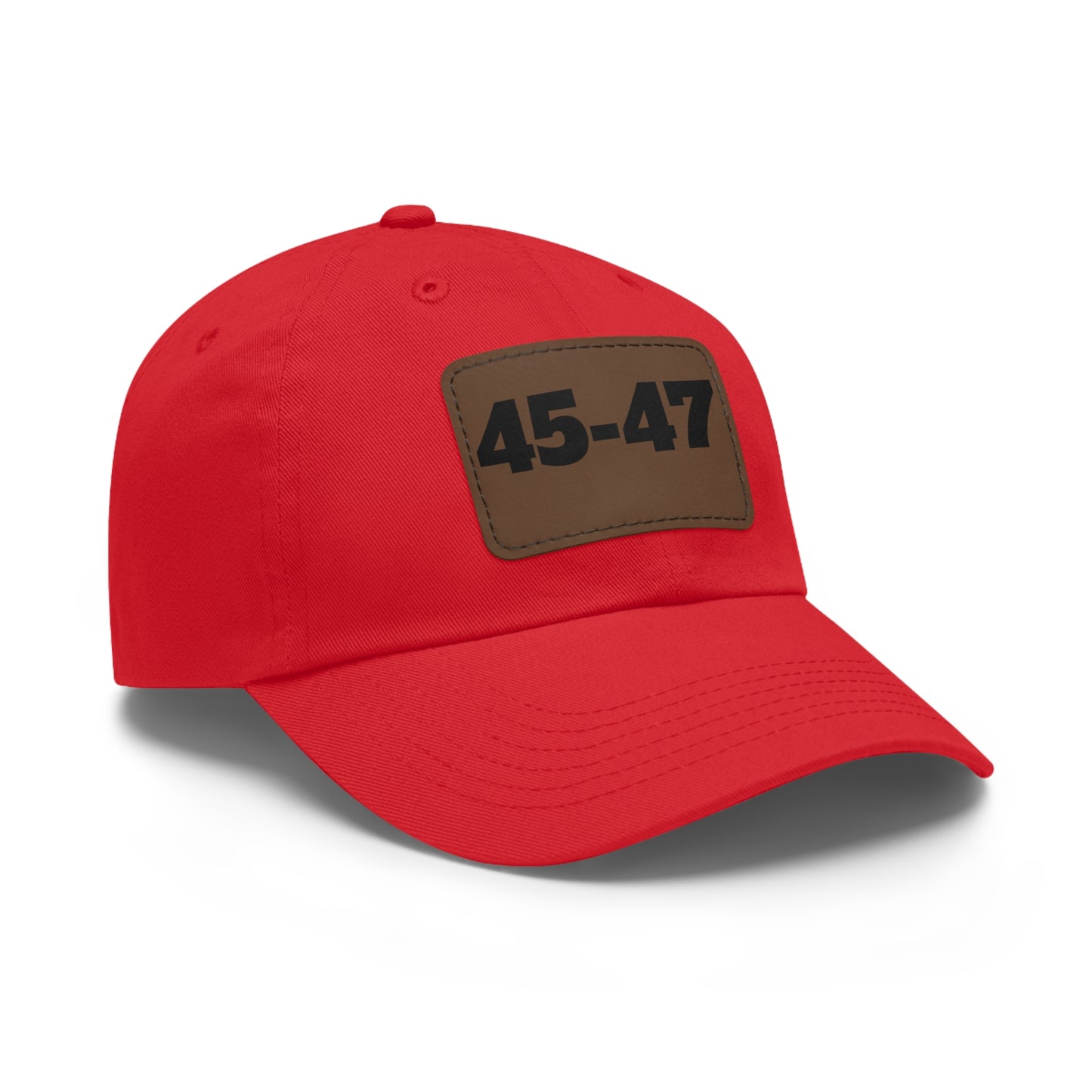 Dad Hat with Leather Patch (Rectangle) - 45-47