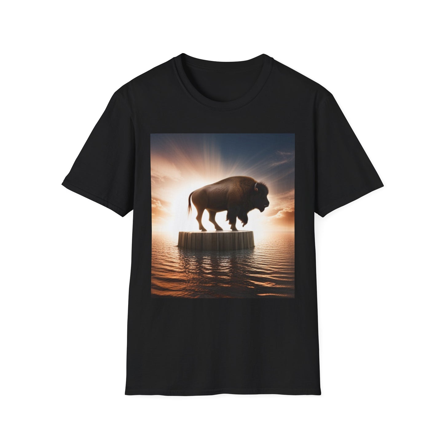 Unisex Softstyle T-Shirt - Wyoming Bison