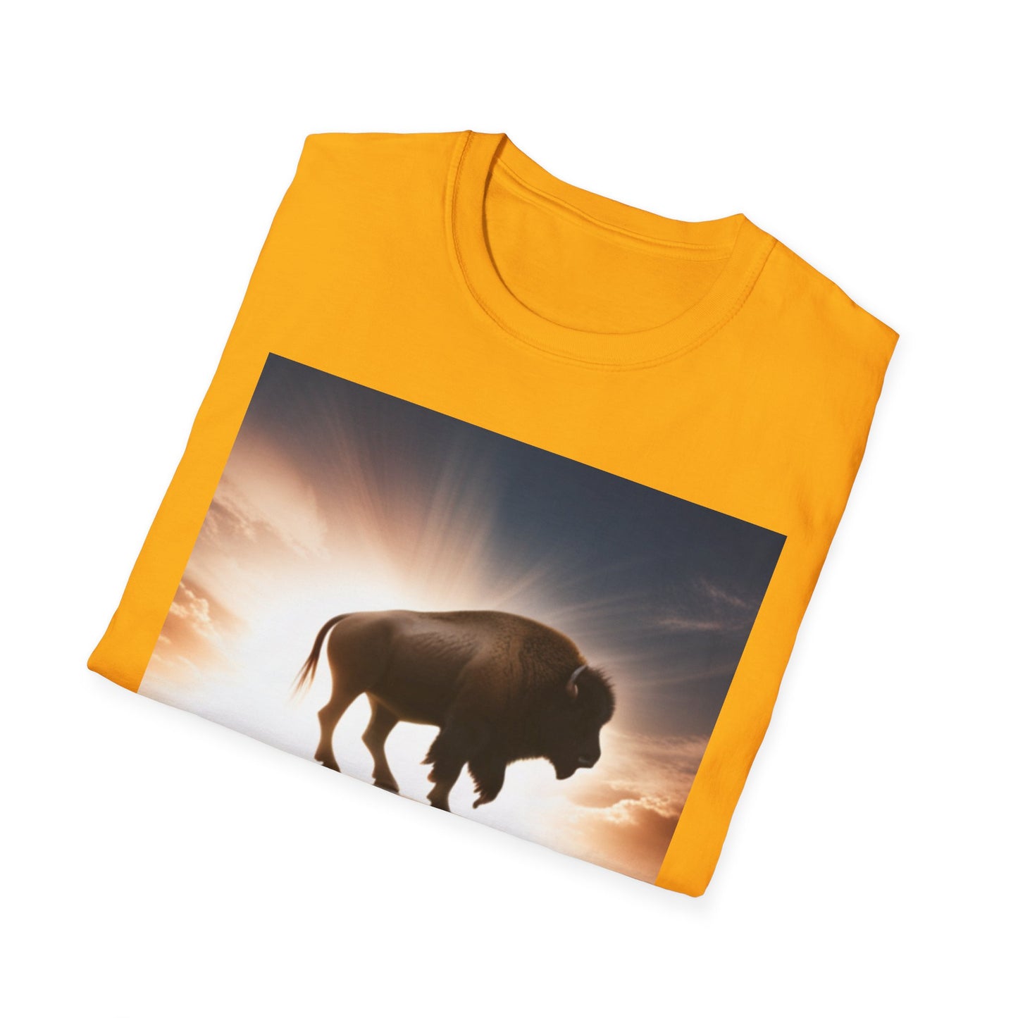 Unisex Softstyle T-Shirt - Wyoming Bison