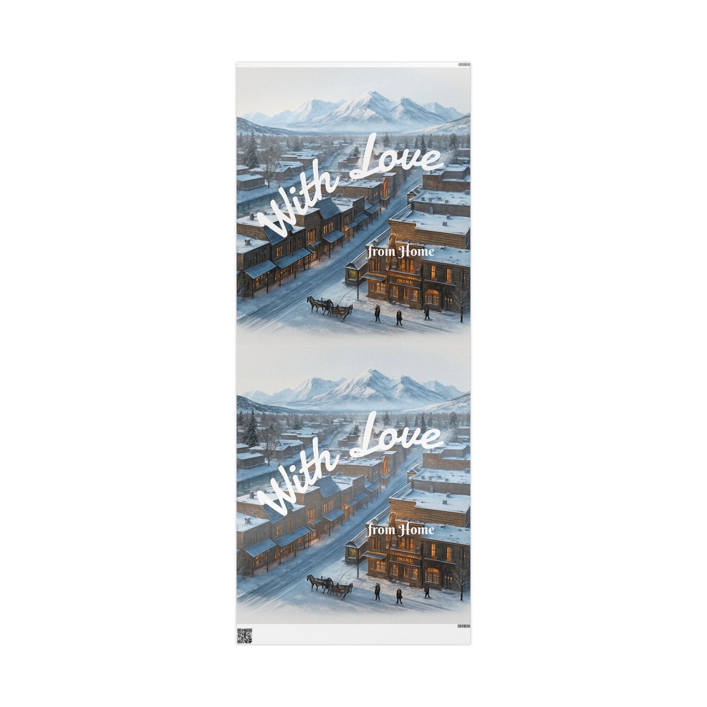 Missing Home Wrapping Paper Roll — From home Scenic Snowy Mountain town Design