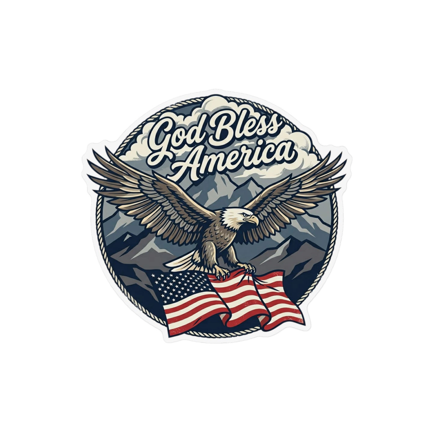 God Bless America Eagle Flag Magnet