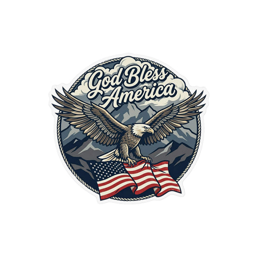 God Bless America Eagle Flag Magnet