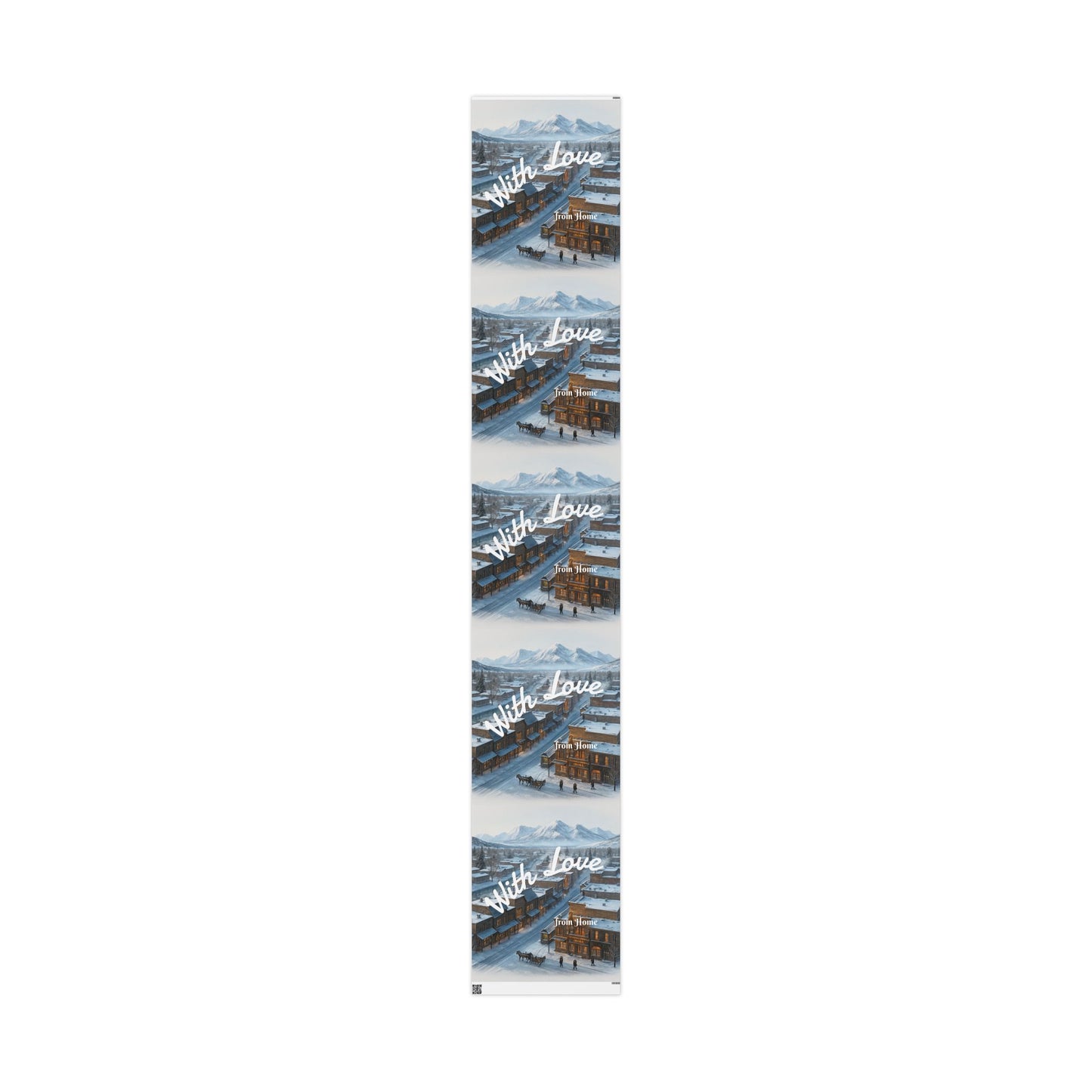 Missing Home Wrapping Paper Roll — From home Scenic Snowy Mountain town Design