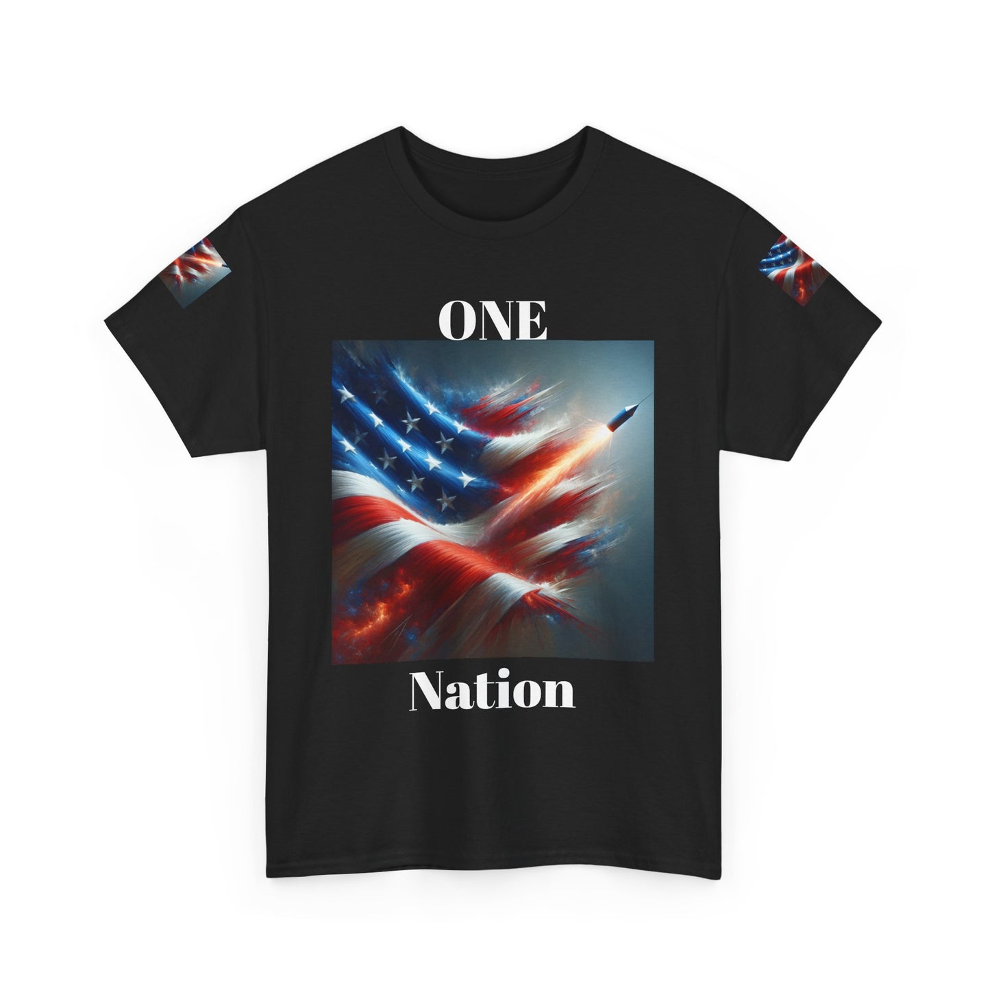 Patriotic Heavy Cotton Tee | Independence Day, Memorial Day, July 4th, Casual Wear, Gift for Veterans, Americana Fashion