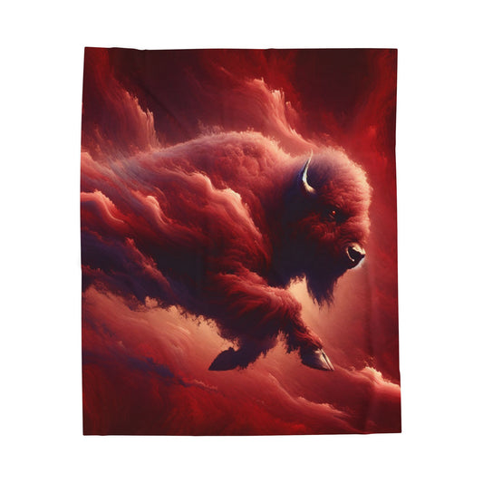 Velveteen Plush Blanket - Wolf's Nightmare